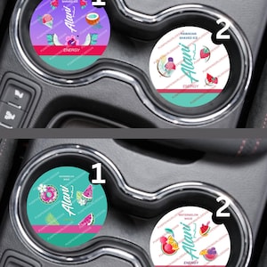 Alani Nu Energy Drink Flavored Multi Listing 2PK Car Coaster Designs image 5