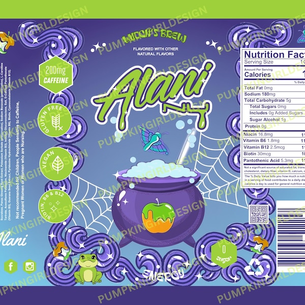 Alani Nu Energy Drink Tumbler Wrap 20oz