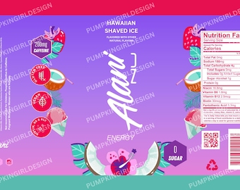 Alani Nu Energy Drink 16 Unzen Gerade Becher Design Wrap