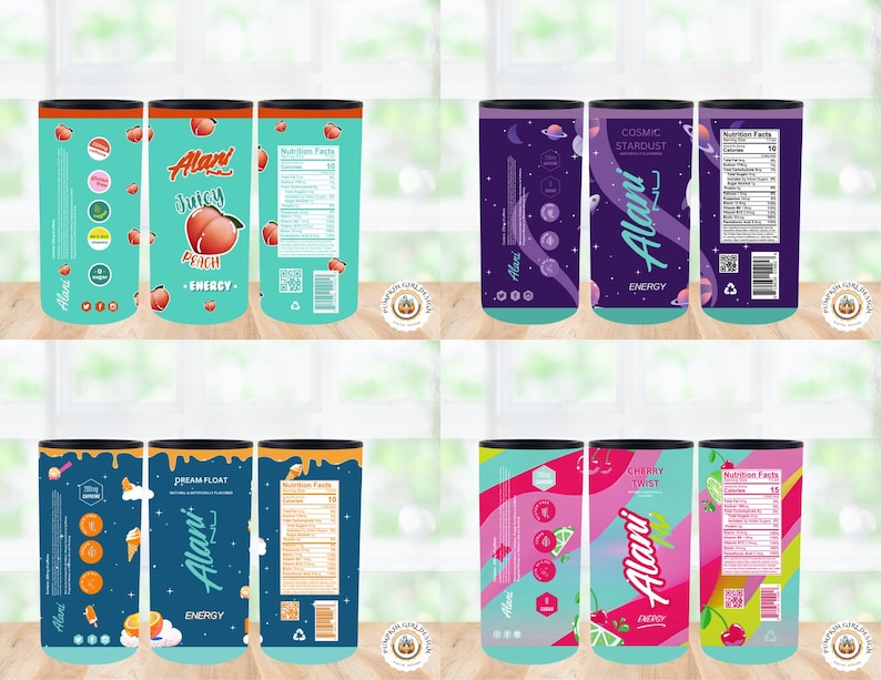 Alani Nu Energy Drink Flavored Multi Listing Skinny Straight Can Cooler bild 7