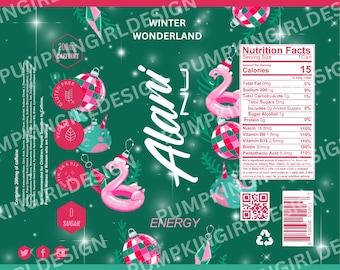 Alani Nu Energy Drink Tumbler Wrap 20oz