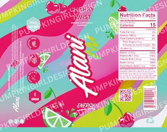 Alani Nu Energy Drink Tumbler Wrap 20oz