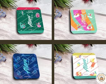 Alani Nu Energy Drink Flavored Multi Listing Cup Coaster Designs 2PK