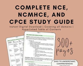 NCE, NCMHCE, and CPCE Comprehensive Study Guide