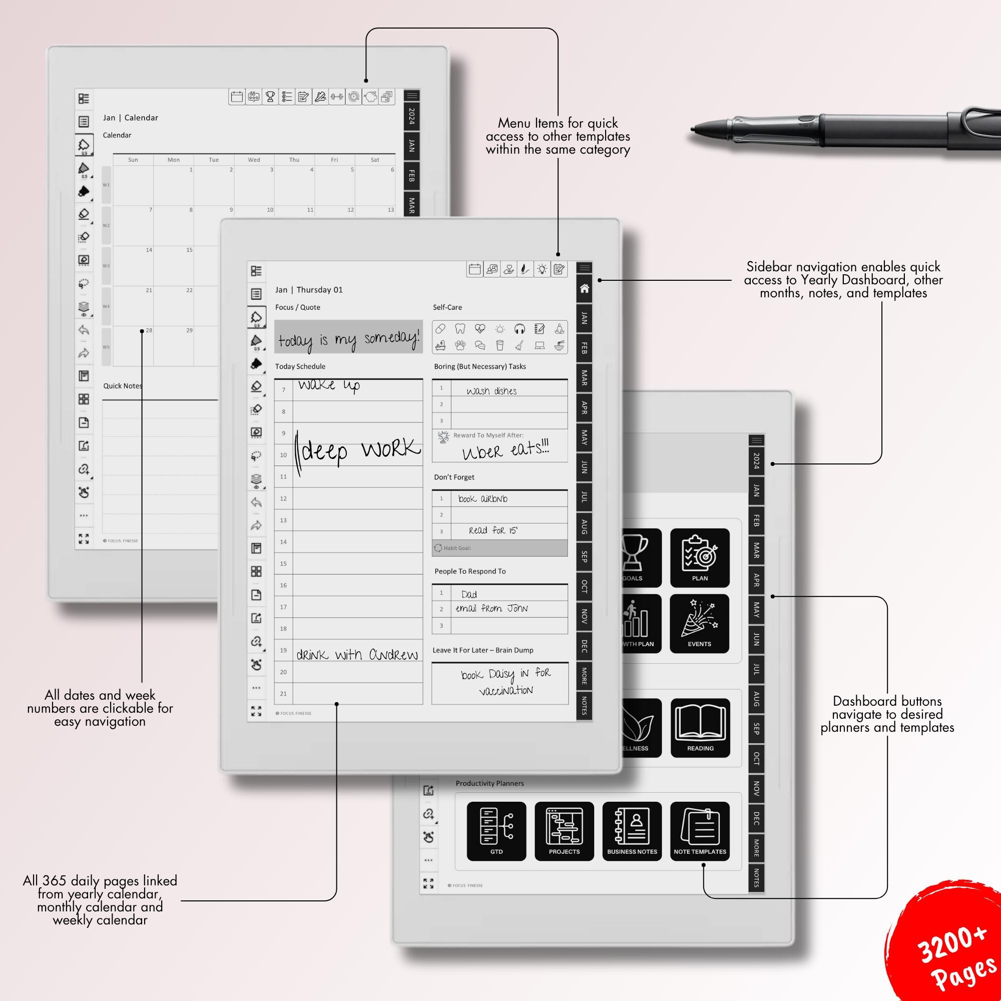 Supernote Nomad Template - Ultimate Digital Planner for 2026 and 2027 ...