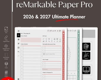For Remarkable Paper Pro - Template Planner for 2026 & 2027 (Digital Download)