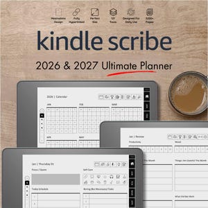 Kindle Scribe Planner 2026 2027: Minimalist Digital Planning (Digital Download)