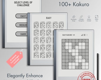 Remarkable 2 Kakuro Puzzles, Unleash Your Cognitive Potential With This 100+ Brain Teasers, Part of Our Remarkable 2 Games Collection