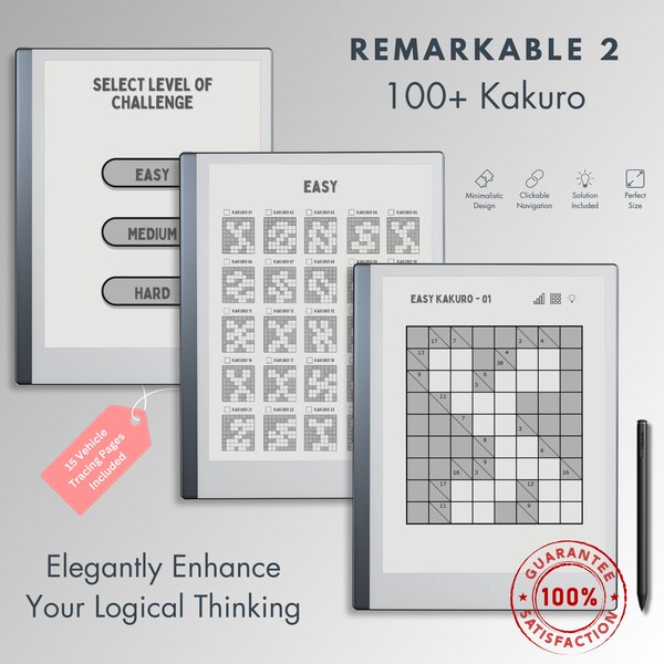 Remarkable 2 Kakuro Puzzles, Unleash Your Cognitive Potential With This 100+ Brain Teasers, Part of Our Remarkable 2 Games Collection