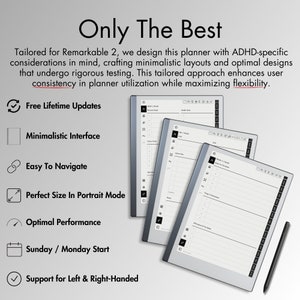 Remarkable 2 Planner Templates.