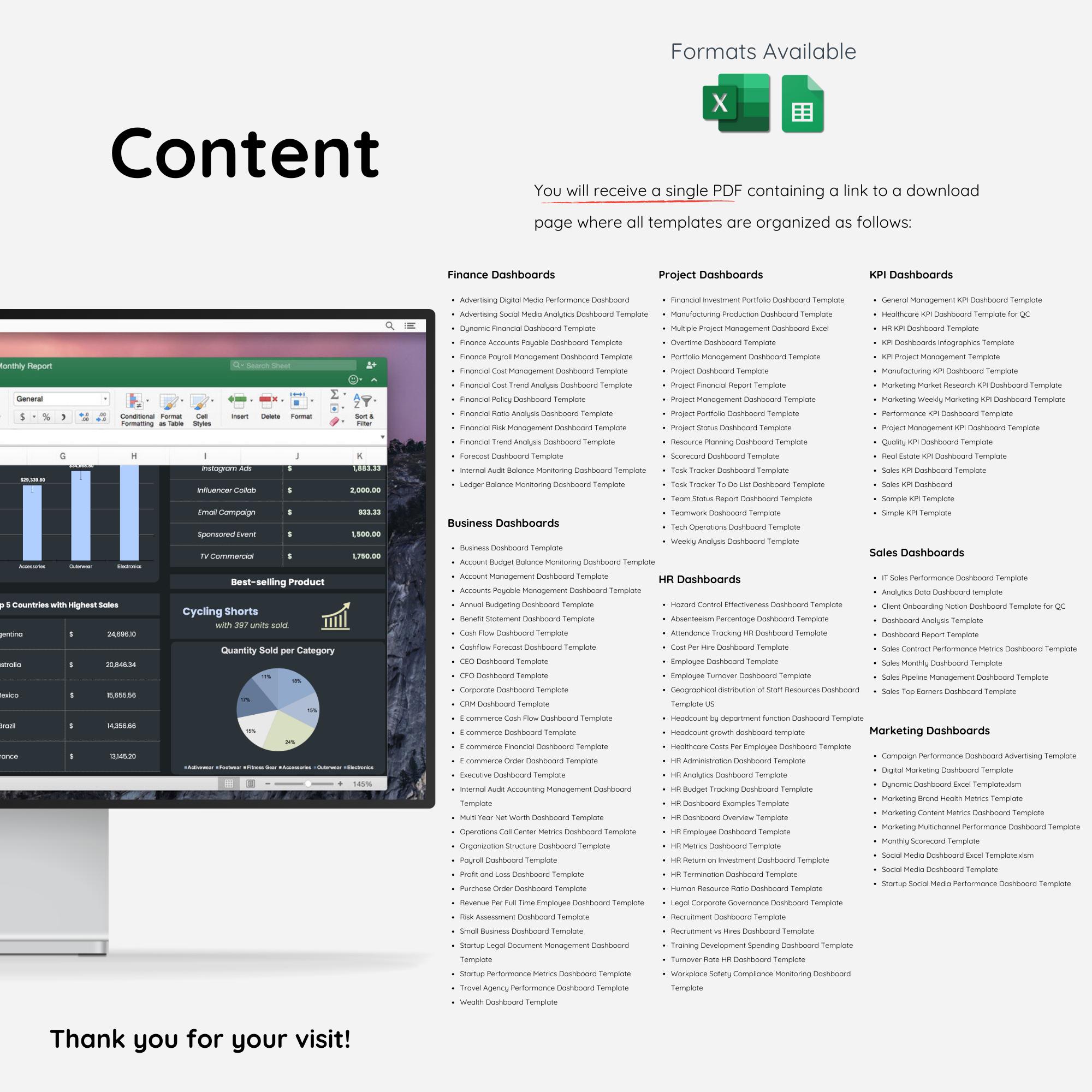 Excel Dashboard Templates – 120+ Powerful Spreadsheets With Automated ...