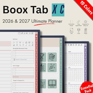 Boox Tab X C Templates, Ultimate Digital Planner for 2026 and 2027, Minimalist Layouts (Digital Download)