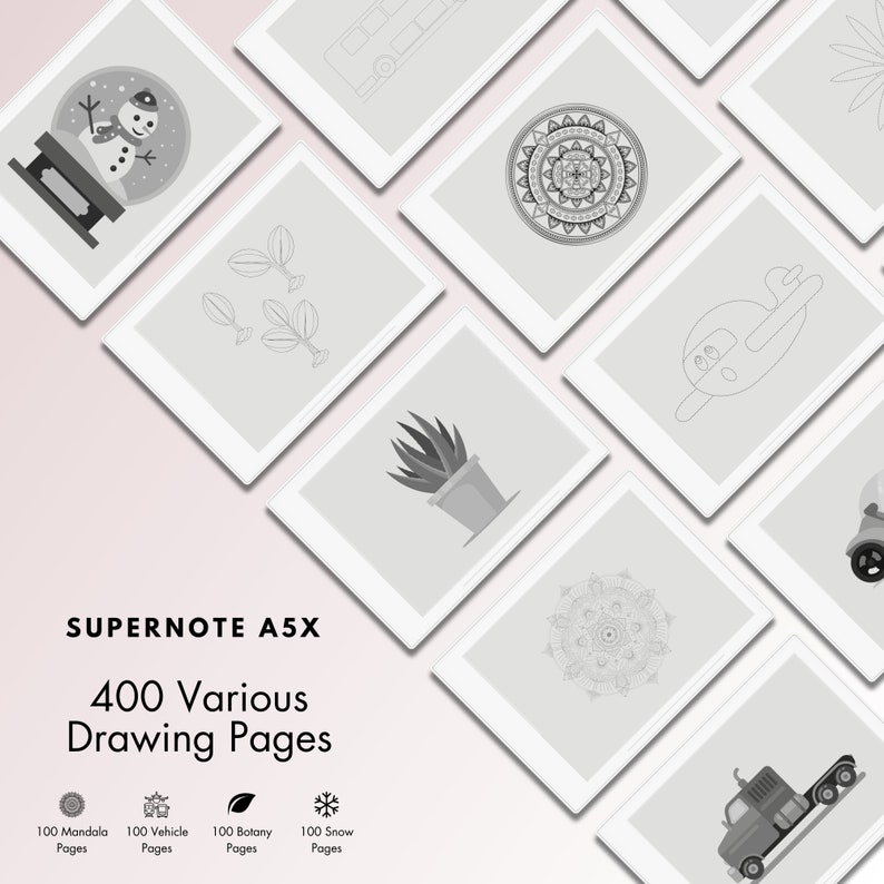 Tracing Pages for Supernote A5X and A6X.