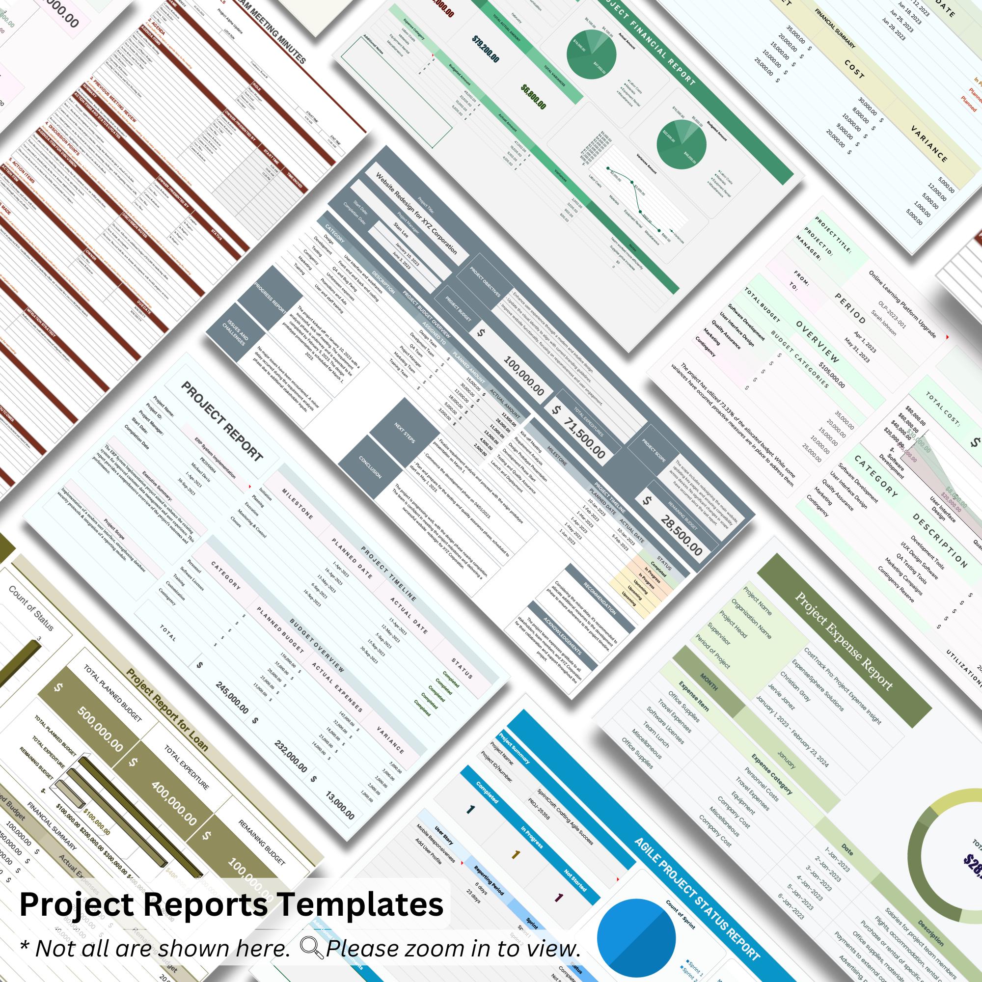 Excel Project Management Template Bundle: 100+ Automated Charts ...