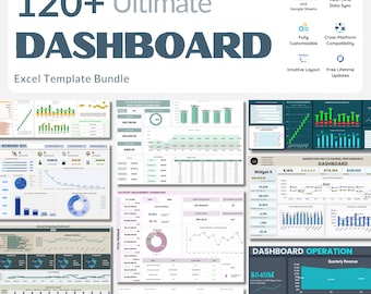 Excel Dashboard Templates – 120+ Powerful Spreadsheets with Automated Formulas, KPI Trackers & Interactive Charts for Smarter Data Insights