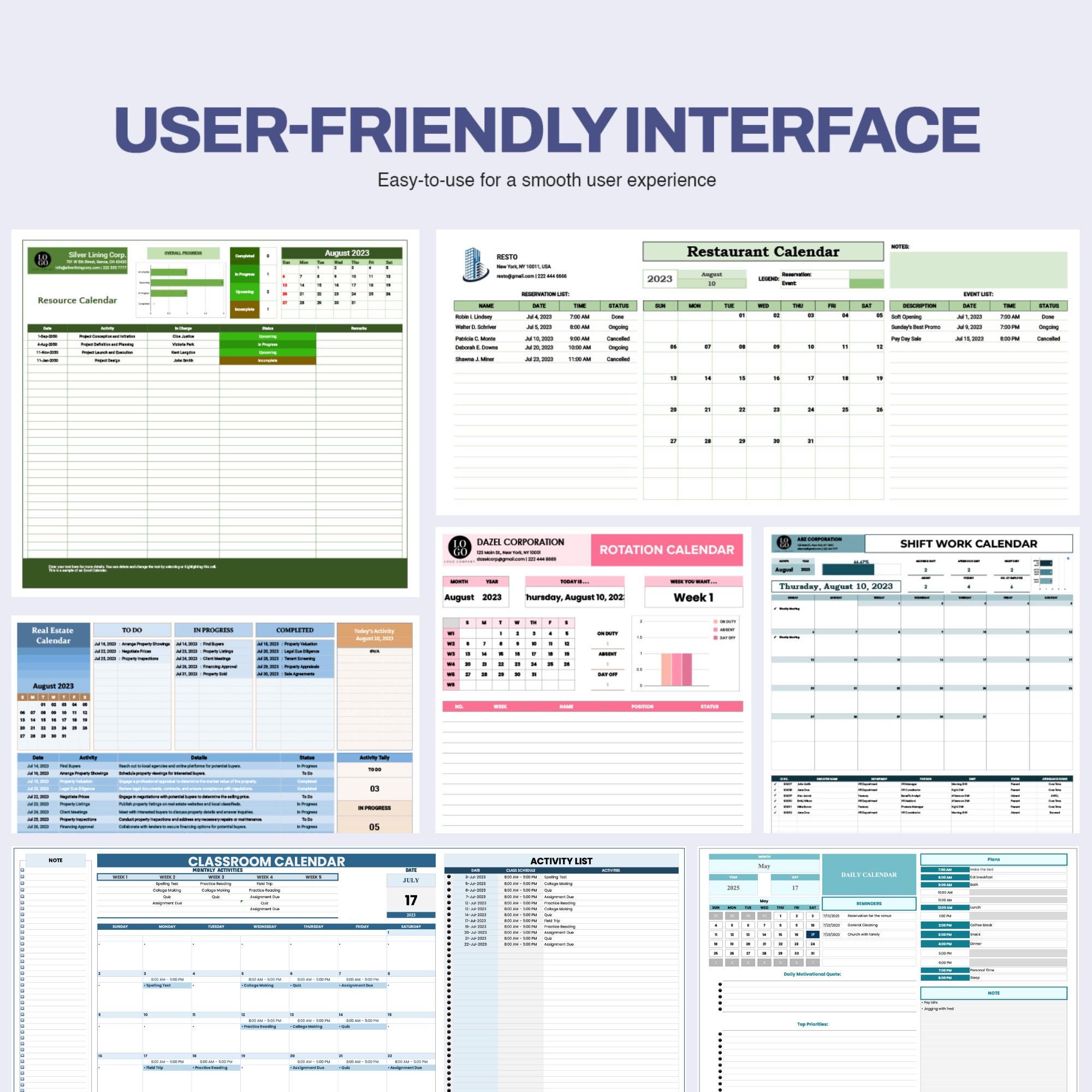 Excel Calendar Template Bundle – 130+ All-in-one Bundle for Effortless ...