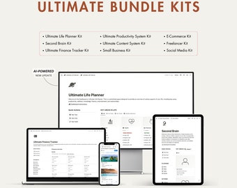 Notion Template - Notion Life Planner, Finance & Productivity (Digital Download)