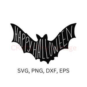 Whimsical Halloween Bat SVG: Spooky DIY Craft File (Digital Download