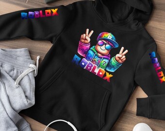 Roblox Print Cozy Top Vibrant All-Season Gamer Apparel Kid Gift for Roblox lover