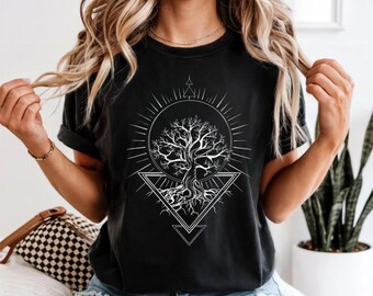 Customize shirt of Tree of Life Graphic Tee with Zodiac Sign – Astrology Gift Shirt for Mindful Living Symbol of Balance meaningful gift