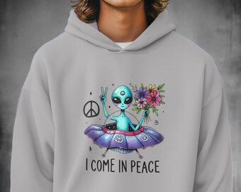Funny Alien Spaceship Hoodie – Unisex Adventure Outfit
