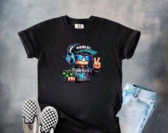 Premium ROBLOX Apparel for Kids - Soft Fabric Colorful Prints KID ROBLOX T-shirts Vibrant color Gamer outfit Gift Roblox Fan 100% Cotton