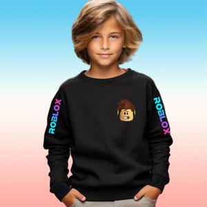 Roblox Sweatshirt: Gamer Kid&#39;s Classic Crew Neck