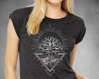 Meaningful Women Sleeveless Top Wear Clothing Casual Style Workout Apparel Celestial Design Wing Shirt Zodiac Symbol customize Gift for Her