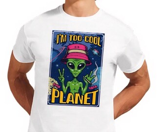 Alien Graphic T-Shirt for Adults – Funny Sci-Fi Tee Unisex Streetwear Top
