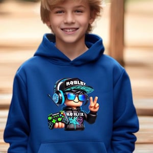 Kids Roblox Hoodie: Soft Cotton Blend, Gamer Gift