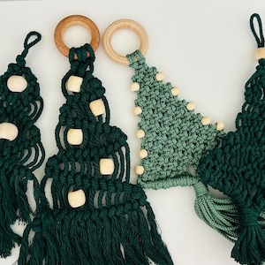 Macrame Christmas Tree Ornaments | Macrame Ornaments | Boho Macrame Ornaments | Macrame Accessory | Christmas Tree | Christmas macrame