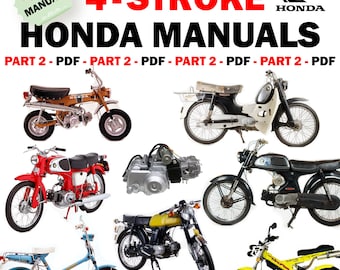 Honda 4 tiempos 41 Manuales Tienda, Propietario, Manuales de reparación Descargar PDF st50, st70, ct70, ss50, ss70, cs50, cd50, c310, c320, MadAss, pa50, etc.