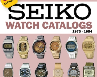 Seiko Watch 31 Catálogos Descargar PDF Todos los modelos de relojes Seiko antiguos desde 1975 hasta 1984 Catálogo retro Paquete de catálogo Seiko