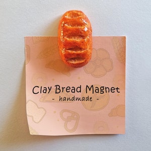 Handmade Bread Loaf Fridge Magnet, Polymer Clay Bread, Clay Bread Magnet, Handmade Gift, Bread Miniature , Bread Magnet, Food Figure