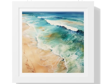 Beach Watercolor Print Coastal Watercolor Art Watercolor Print Wall Art Landscape Painting Coastal Art Ocean Watercolor Coastal Landscape