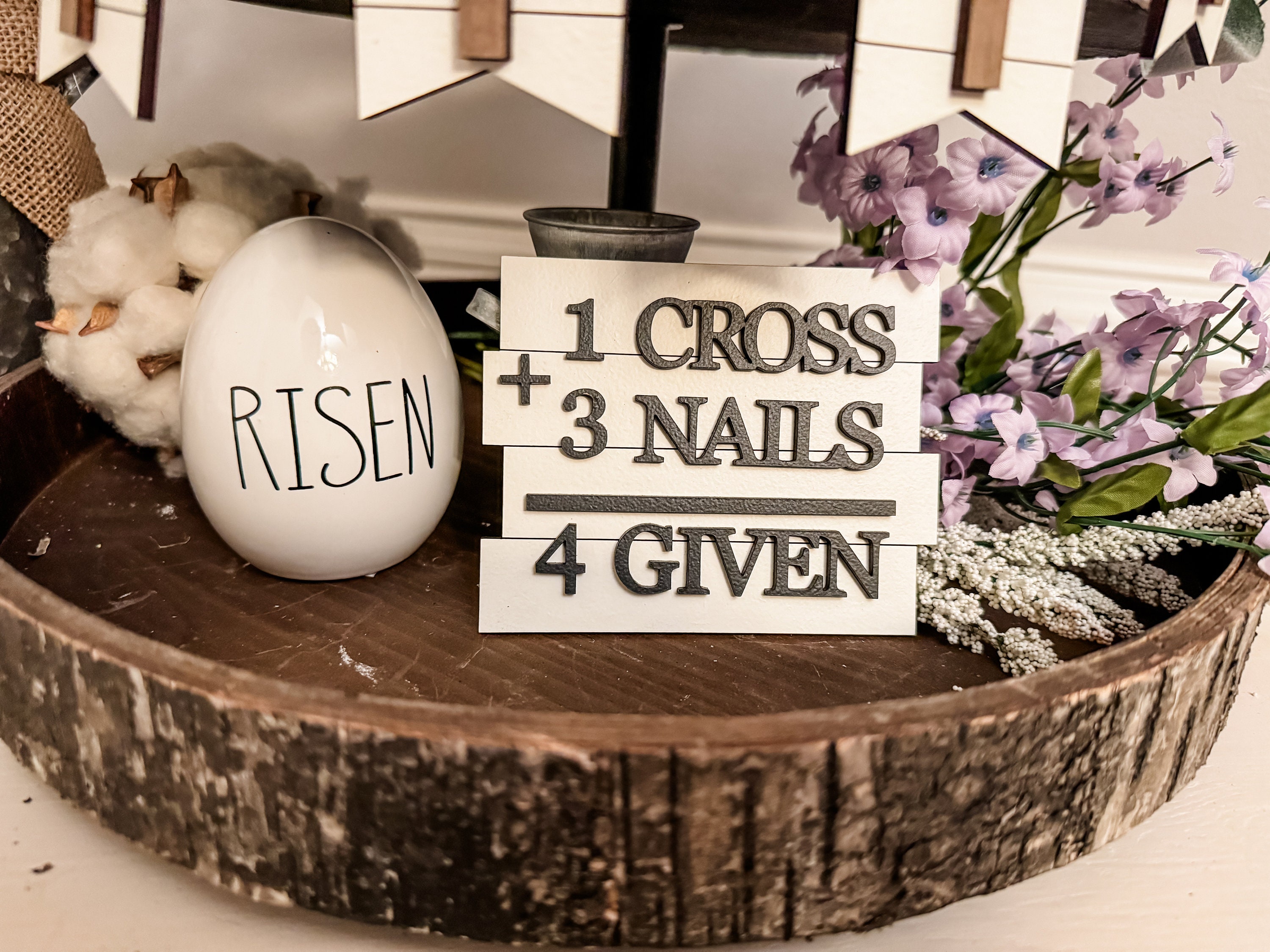 Easter tiered tray