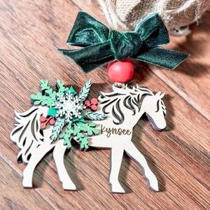 personalized horse ornament