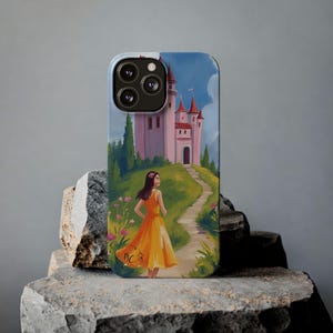 Whimsical Princess Castle Phone Case, Fairy Tale Accessory, Cute Gift for Teens, Magical Design for iPhone, Colorful Phone Cover