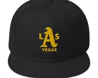 Las Vegas A&#39;s Snapback Hat: Black and Gold Team Cap