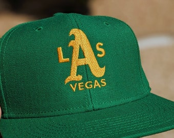 Las Vegas A&#39;s Snapback Hat: Green & Gold Team Cap