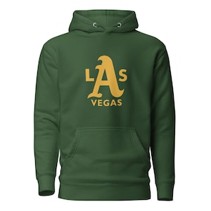 Sudadera con capucha de los A's de Las Vegas, color verde, béisbol de Las Vegas