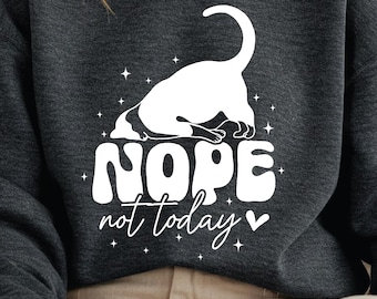 Nope dog sweatshirt, pet lover shirt, sarcastic shirt, basset hound shirt, funny mom shirt, dog lover shirt, funny dog shirt, dog mom gift