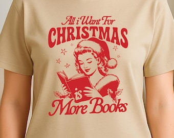 Book lover shirt, christmas tee, bookish gifts