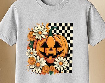 Floral fall pumpkin shirt, floral shirt, floral pumpkin shirt, pumpkin fall, halloween 2025, cute spooky sweater, floral mama, spooky season