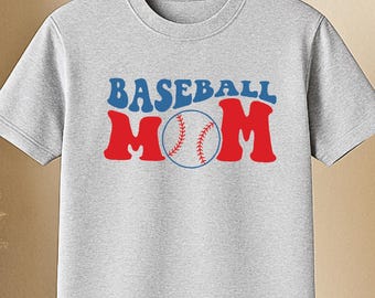 Baseball Mom T-Shirt, Game Day Tee, Gift for Baseball Grandma