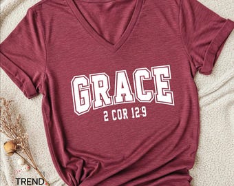 Grace shirt, Christmas gift,   bible verse shirt, Christian t-shirt