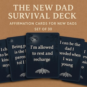 Neue Papa Affirmation Karten Druckbare digitale Deck Vaterschaft Unterstützung Achtsamkeit Mentale Gesundheit Positives Denken Selbstliebe Sofort-Download
