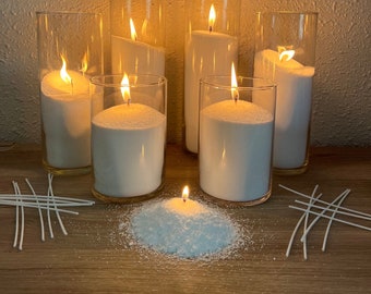 9kg 20Lb 200 Wicks Candle Sand Wax | BULK - Wholesale | Granulated Wax | Candle Wax Pearls | Wedding Candle | FREE 200 WICKS