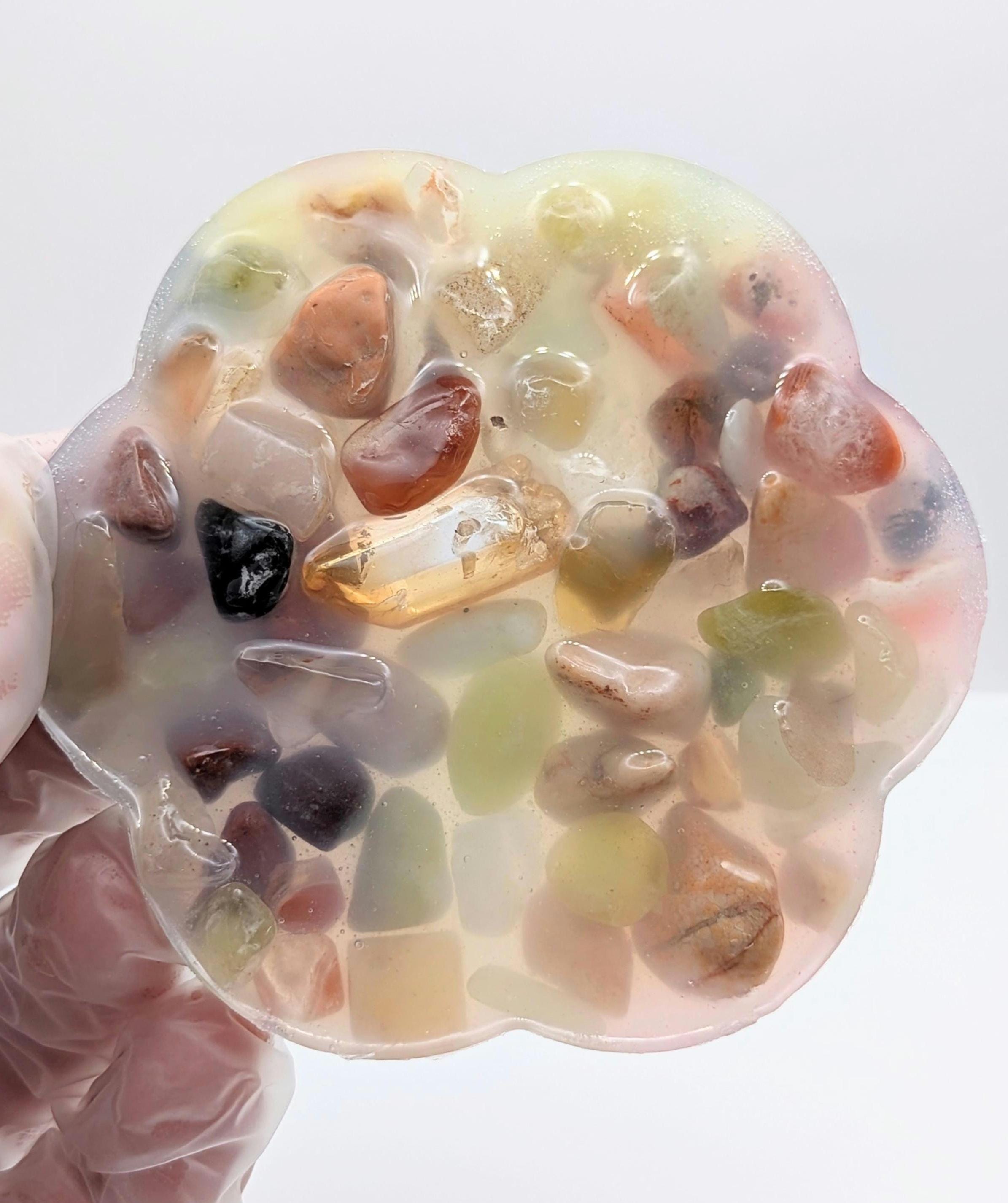 Tumbled Stone Picky Pad — tactile grounding for busy fingers - Picky Pads. Sensory details: Smooth Tumbled Stones, Durable Silicone, Portable Self-Care.