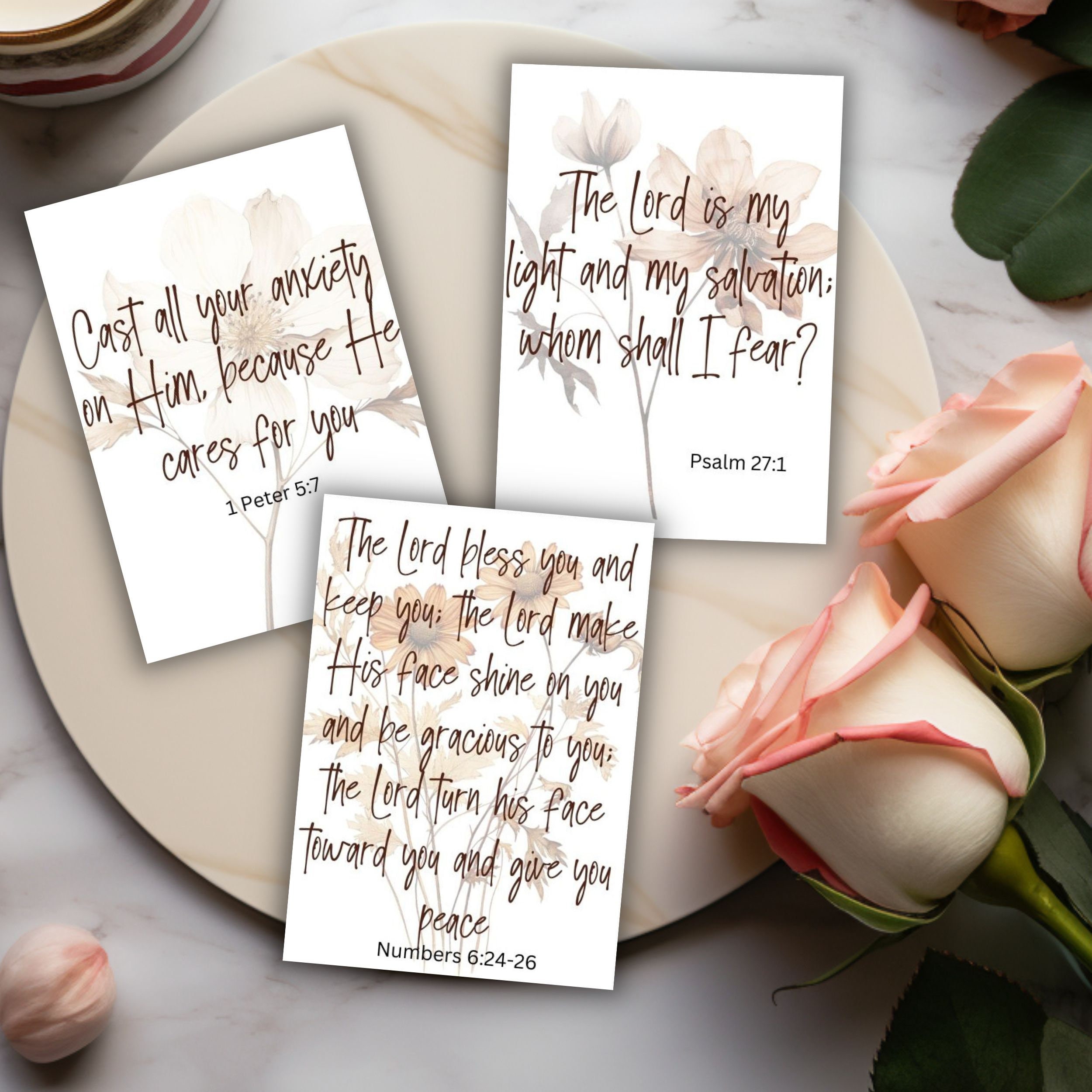 Scripture Affirmation Cards, Instant Download, Printable, Bible Verses ...